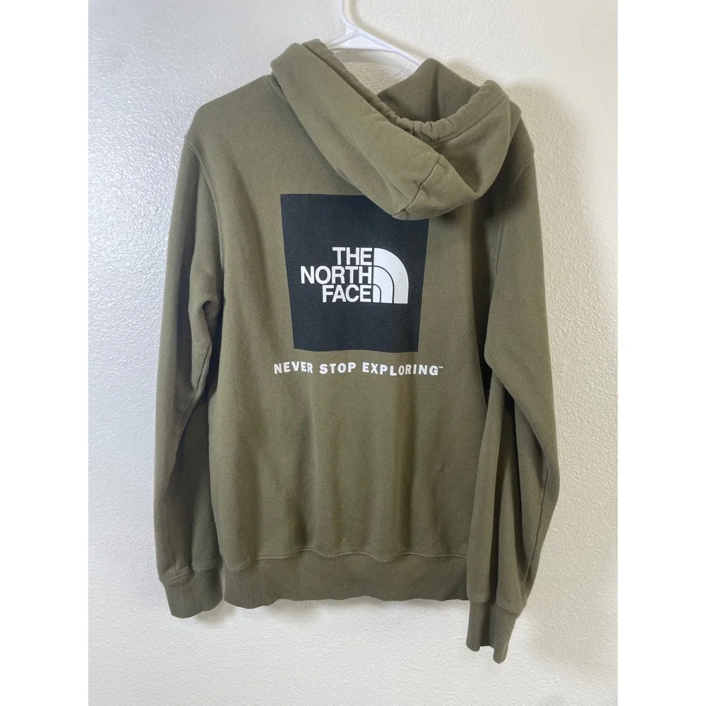 The‎ North Face Hoodie Men Small Olive Green Good Never Stop Exploring Graphic
